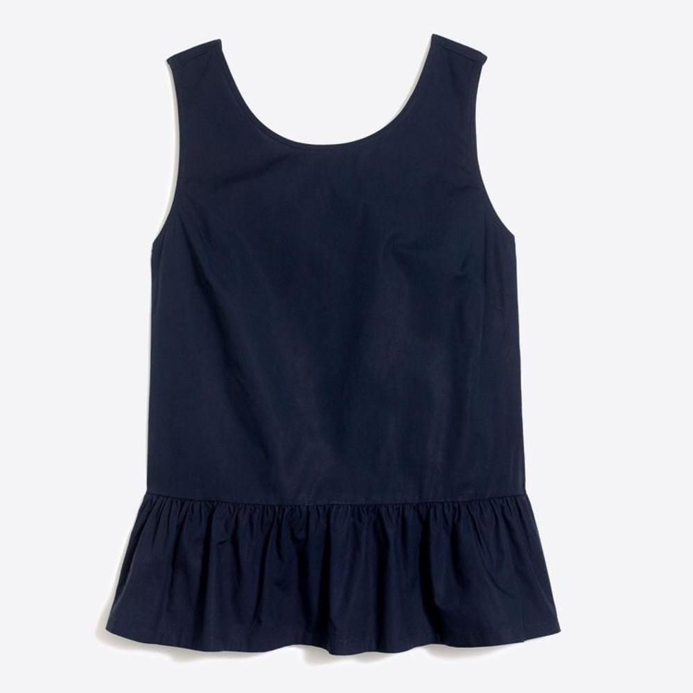 J. CREW | Peplum Bow Back Sleeveless Top